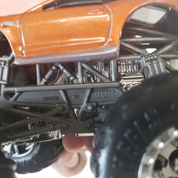 Hot Wheels Chevy Camaro Monster Trucks Burnt Orange Die Cast Toy - Picture 5 of 7